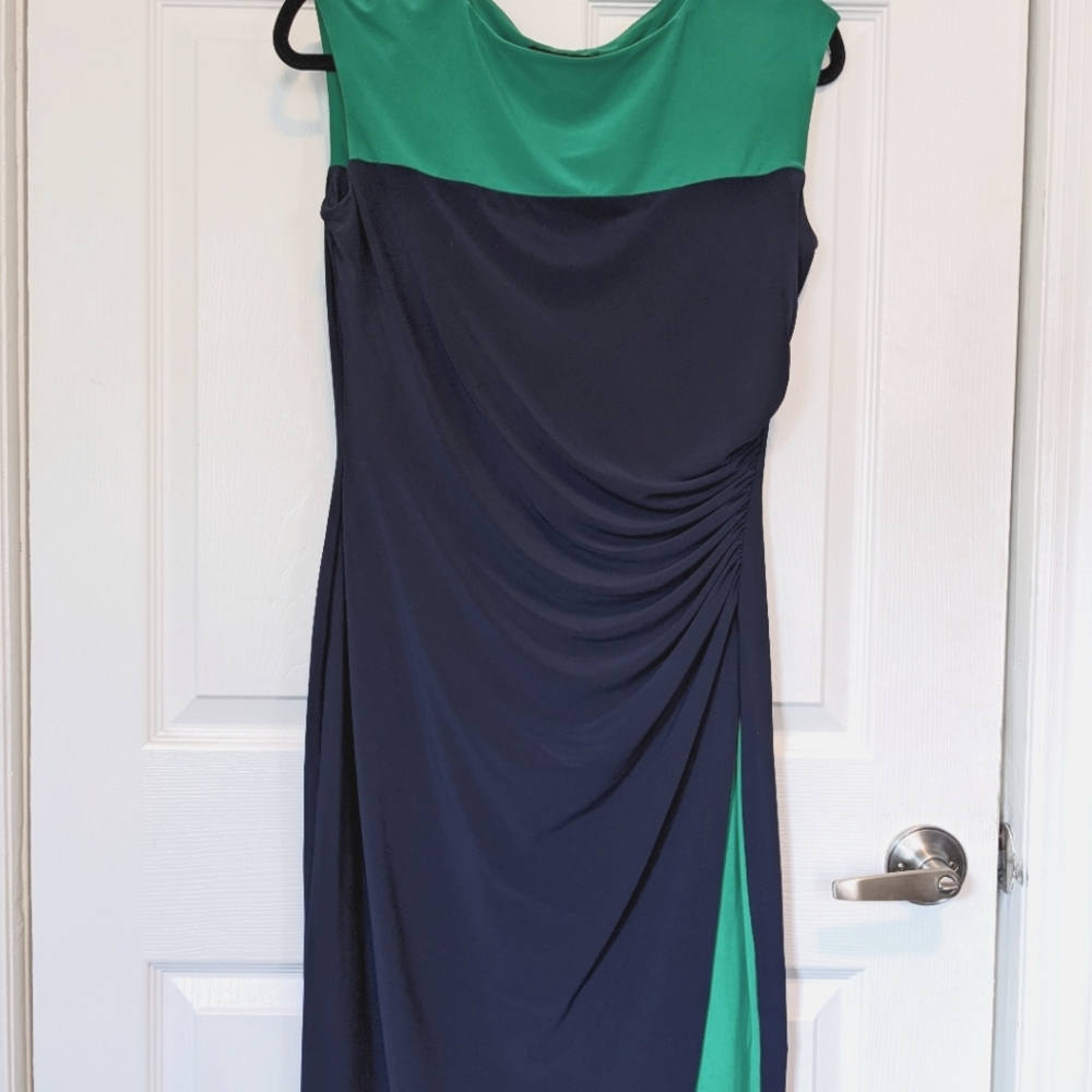 Lauren Summer Work dress with peak-a-boo slit